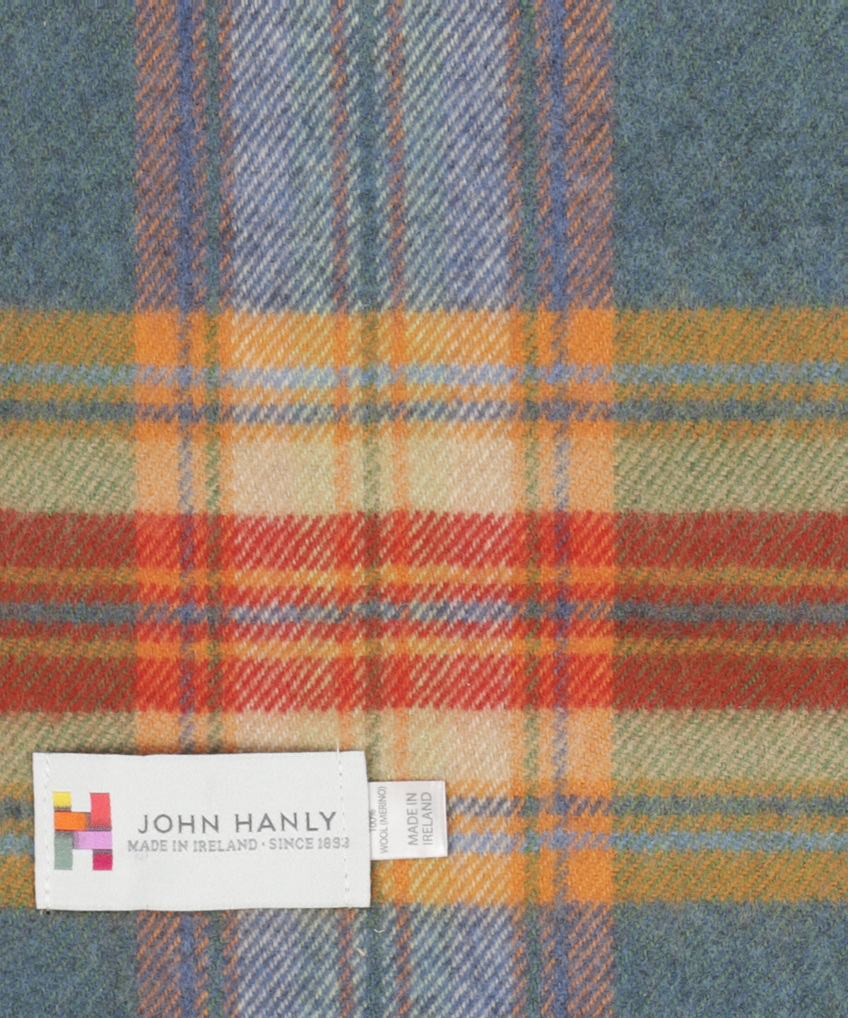 Merino Luxury Wool Scarf | Zachtgroen Camel Rood ruit