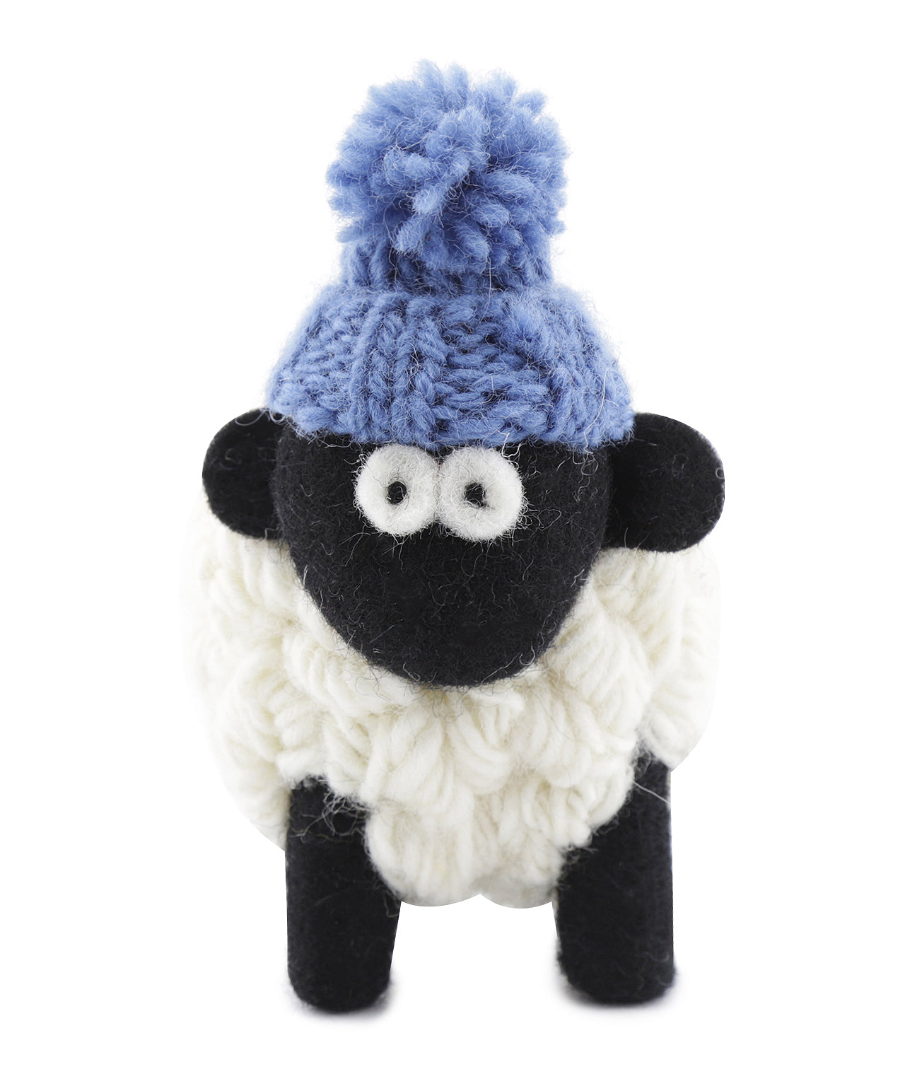 Gestricktes Schaf mit Mütze | Denimblau