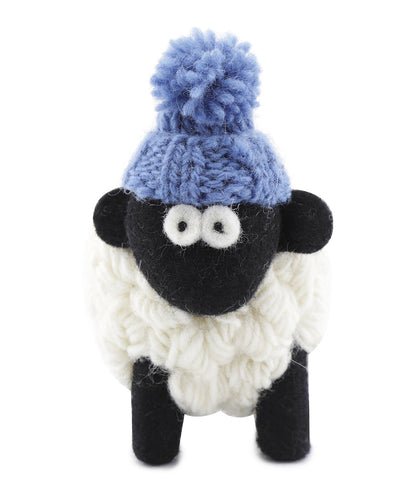 Gestricktes Schaf mit Mütze | Denimblau