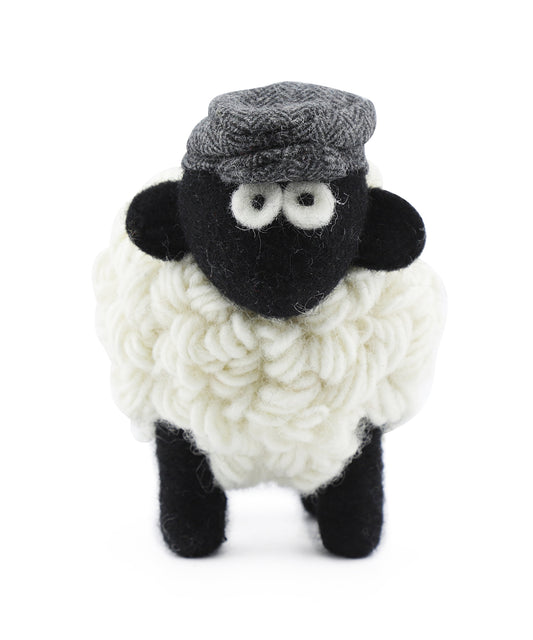 Knitted Sheep with Hat | Grijs