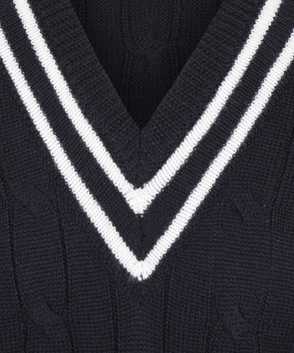 Cricket Slipover Merino Wool | Navy Blue