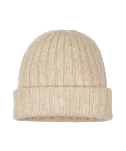 Beanie Undyed Cashmere | Natural Beige