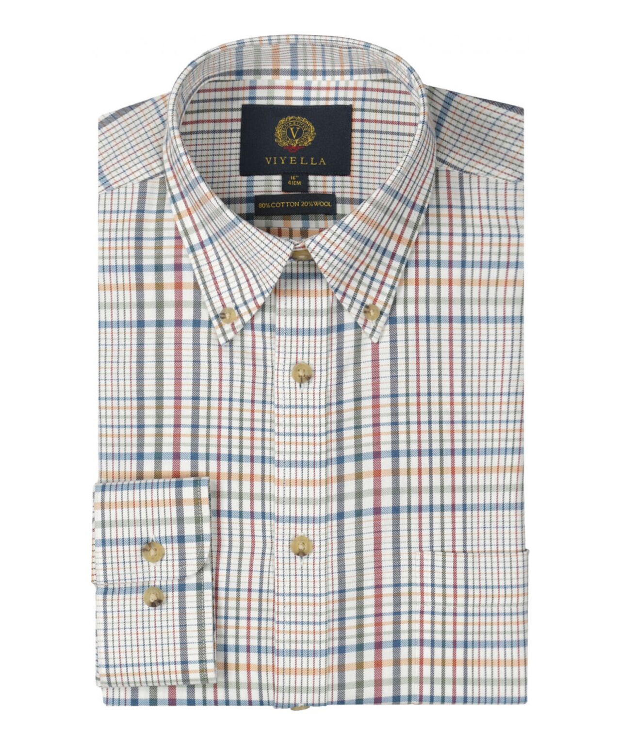 Shirt BD | Combi ruit Groen/Rood/Blauw/Oranje