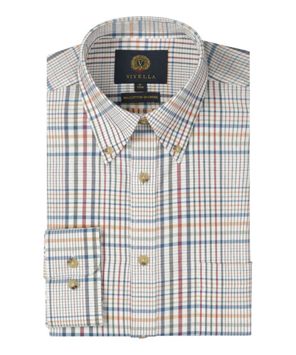 Shirt BD | Combi ruit Groen/Rood/Blauw/Oranje