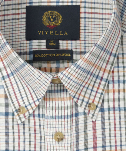Shirt BD | Combi ruit Groen/Rood/Blauw/Oranje