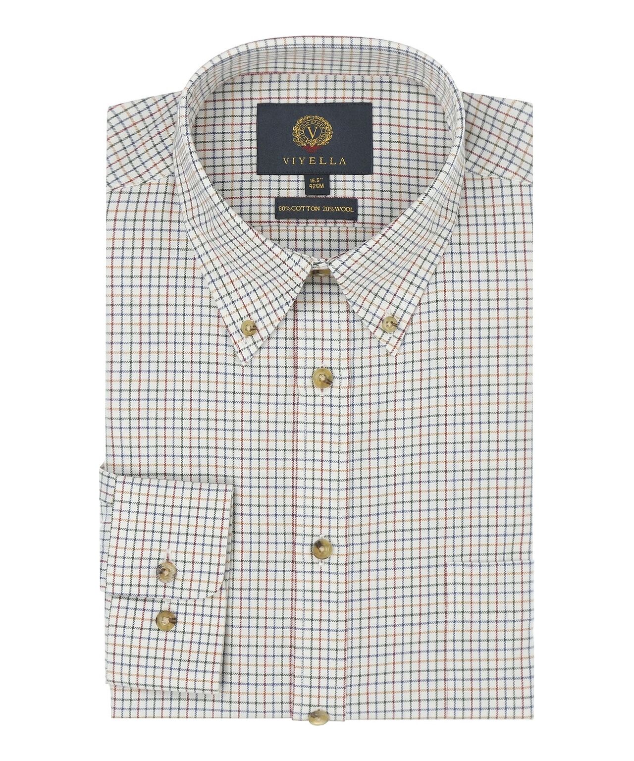 Shirt BD | Mini ruit Blauw/Rood/Groen/Oranje