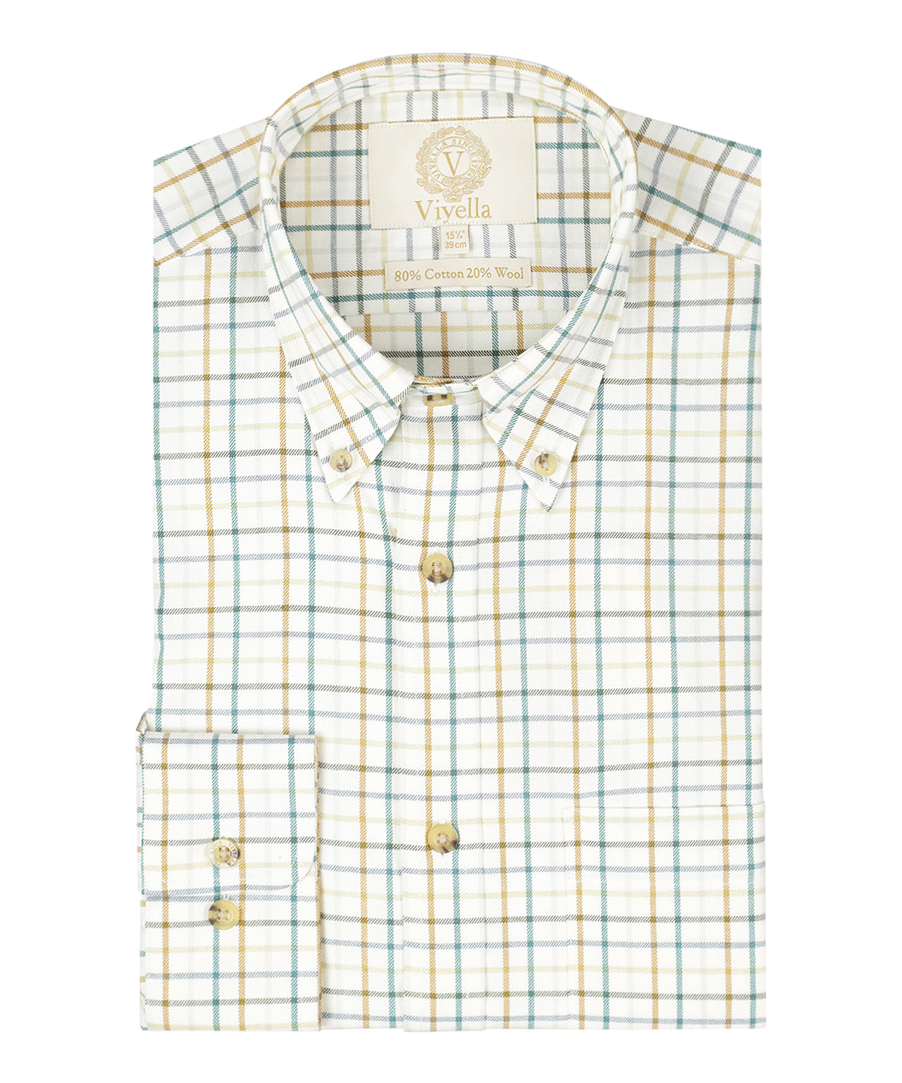 Shirt BD | Kleine ruit Groen/Lichtgroen/Turquoise