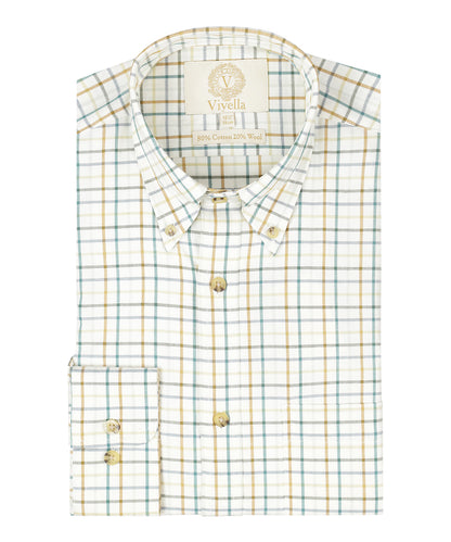 Shirt BD | Kleine ruit Groen/Lichtgroen/Turquoise