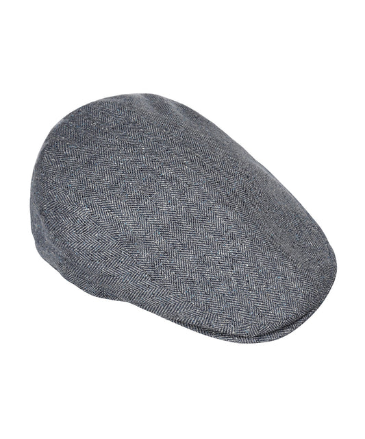 Klassieke Cap | Blauw Herringbone