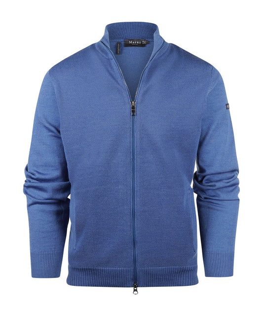 Ritsvest Merinowol | Blauw