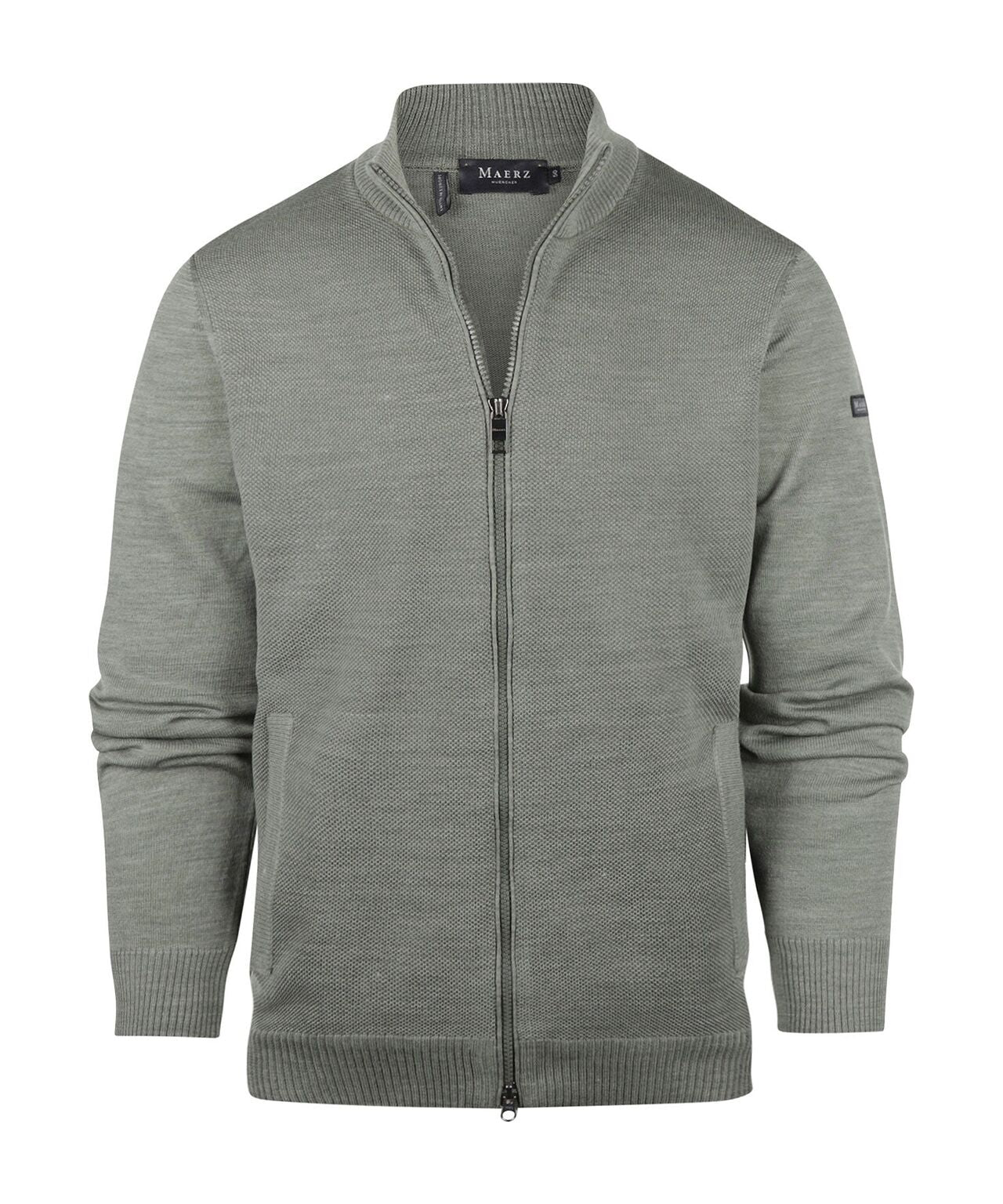 Ritsvest Merinowol | Saliegroen