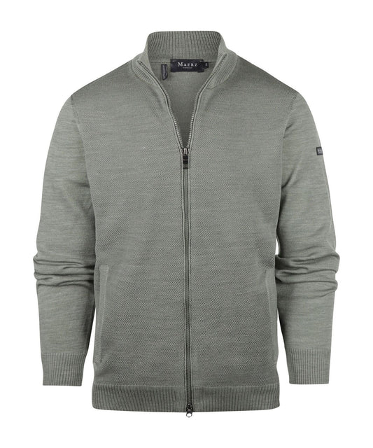 Ritsvest Merinowol | Saliegroen