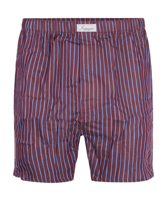 Boxershort katoen | Bordeaux Streep