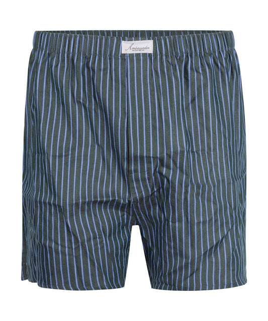 Boxershort katoen | Groen Streep