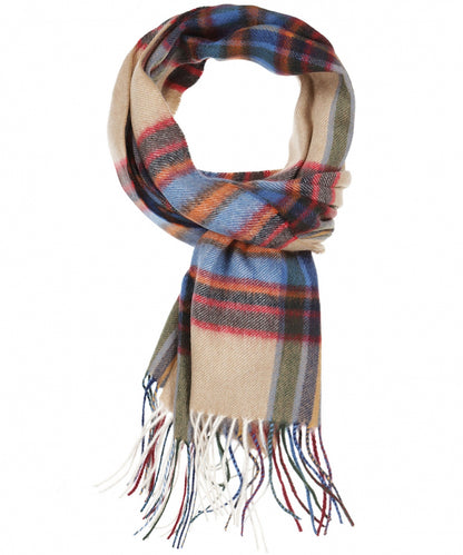 Sjaal 100% Cashmere | Beige Multi Tartan