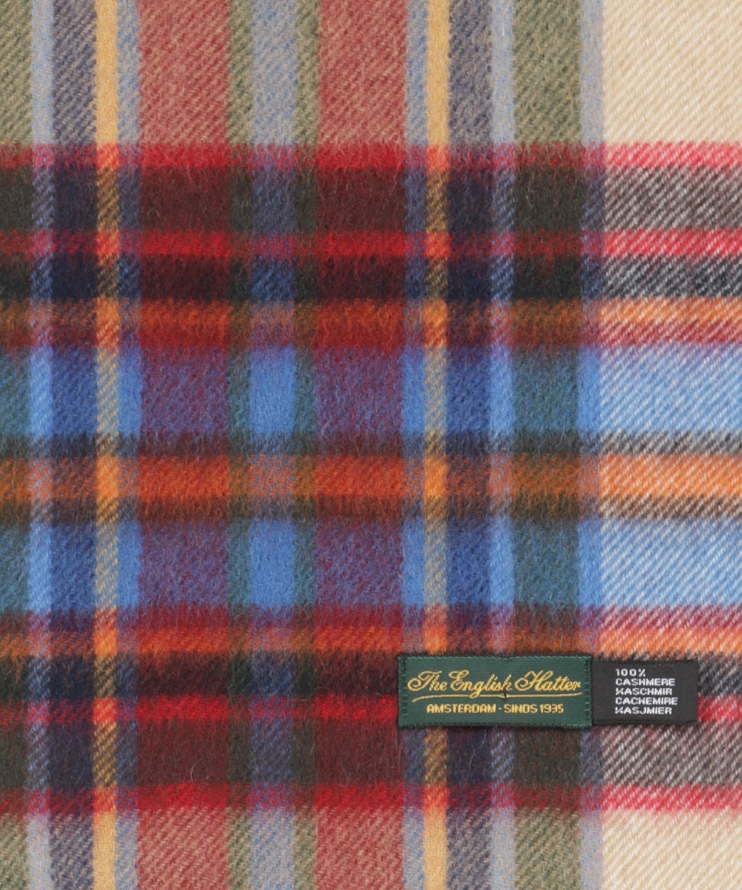 Sjaal 100% Cashmere | Beige Multi Tartan