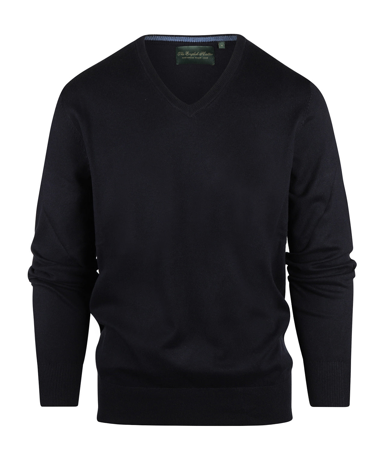 Pullover mit V-Ausschnitt, Baumwolle/Kaschmir | Marineblau