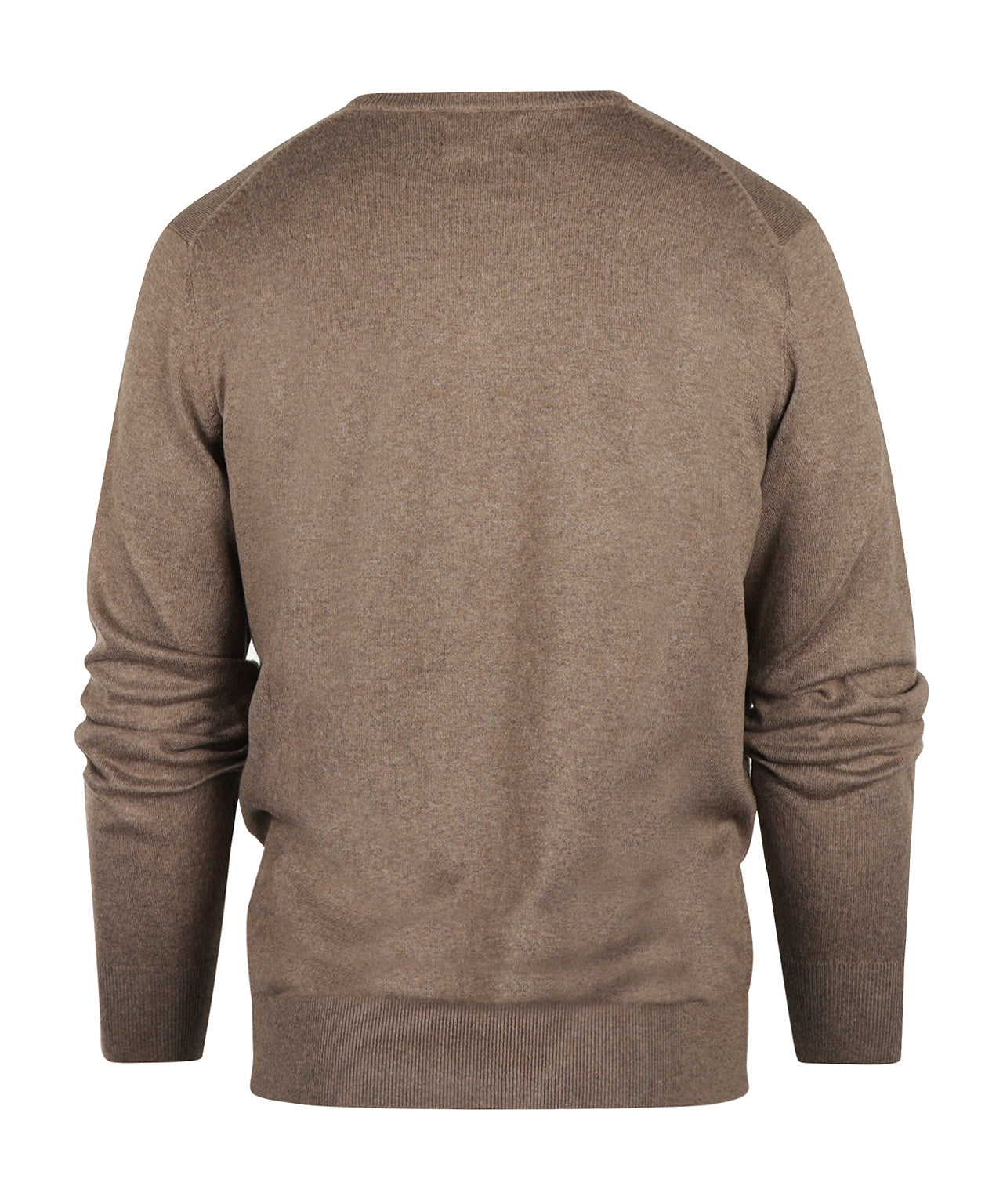 Pullover mit V-Ausschnitt, Baumwolle/Kaschmir | Braun