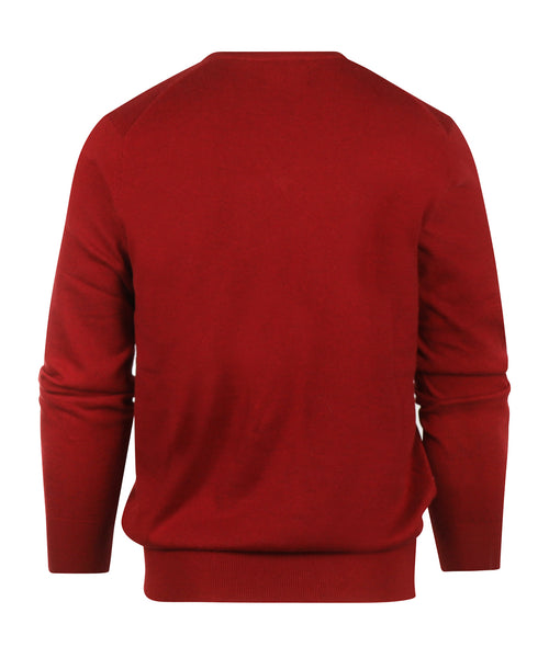 Pullover V-Hals Cotton/Cashmere | Rood