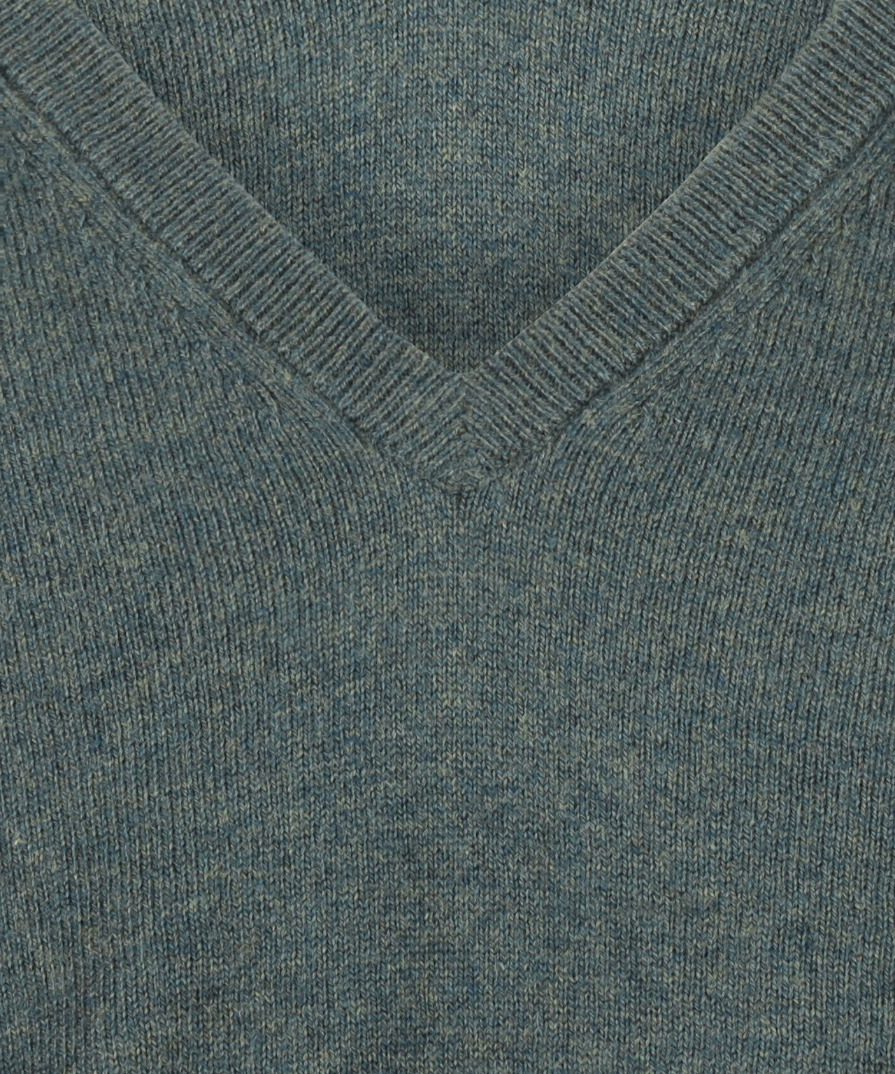 V-Ausschnitt-Pullover aus Baumwolle/Kaschmir | Grün