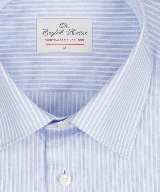 Shirt Semi Widespread | Zacht Licht Blauw Pin Streep