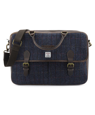 Harris Tweed Briefcase | Navy Blauw