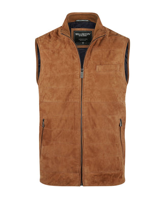 Wellington Gilet Leer | Bruin