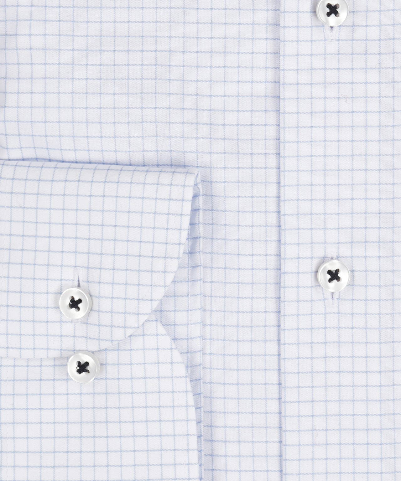 Shirt Normaal boord | Schriftruit Wit/Lichtblauw