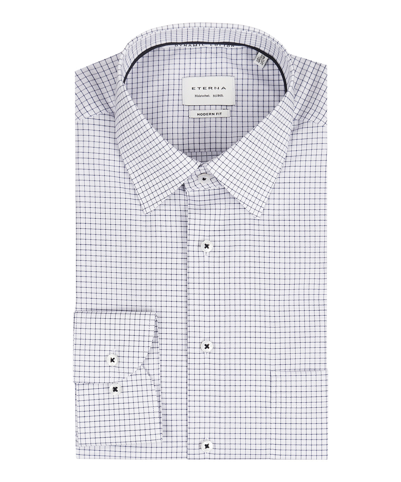 Shirt Normaal boord | Schriftruit Wit/Navy