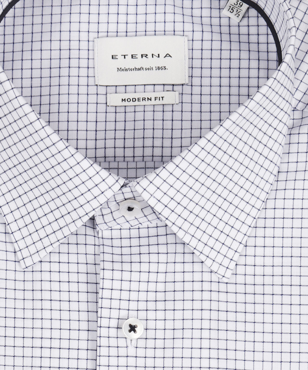Shirt Normaal boord | Schriftruit Wit/Navy