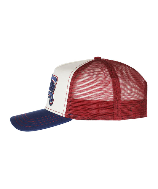 Beschriftung für Trucker-Caps | Marineblau