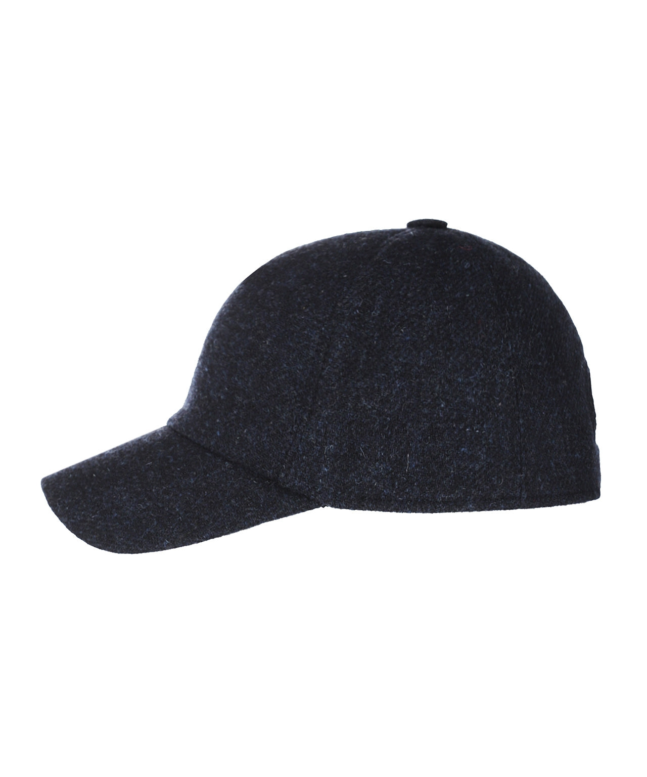 Wigens Tweed Baseball Cap | Navy Blue