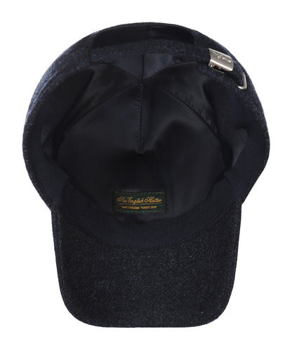 Wigens Tweed Baseball Cap | Navy Blue