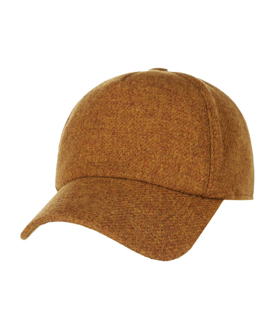 Wigens Tweed Baseball Cap | Yellow