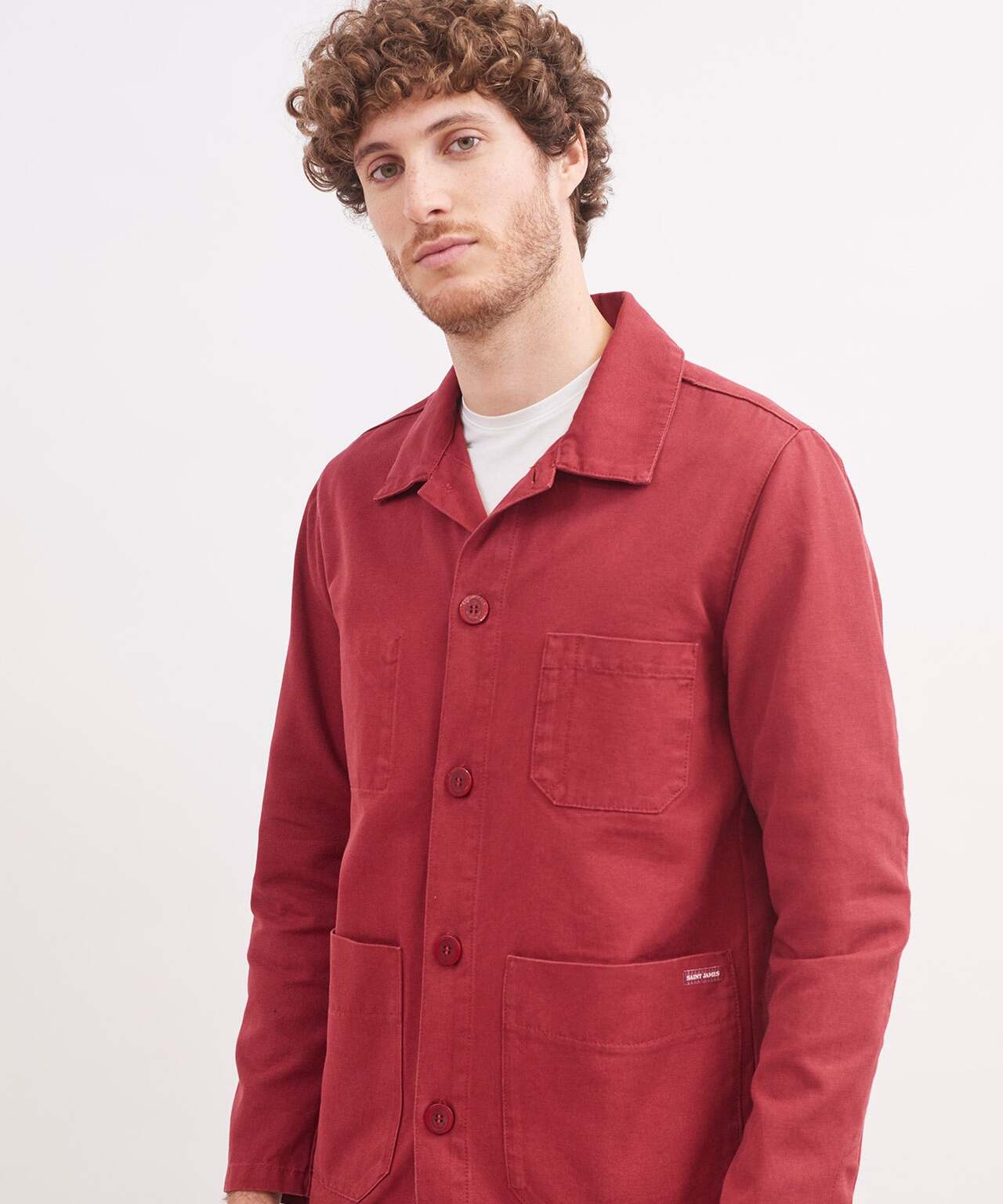 Saint James Sirocco Overshirt | Red
