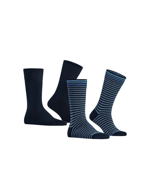 Burlington Sok Everyday Stripe 2-pack | Blauw