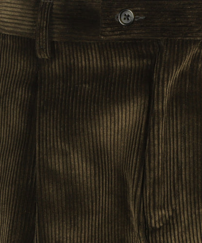 Cordhose mit breitem Rippstrick | Grün