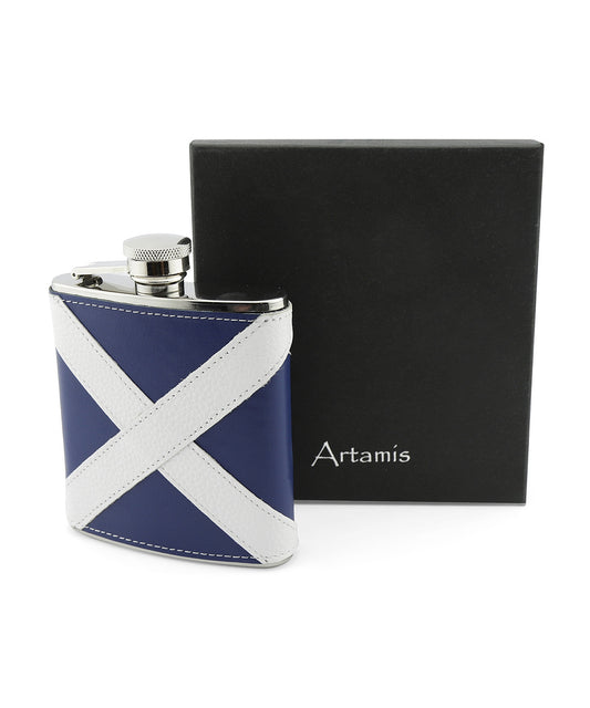 Leather Flask Flag 6oz | Schotse Vlag