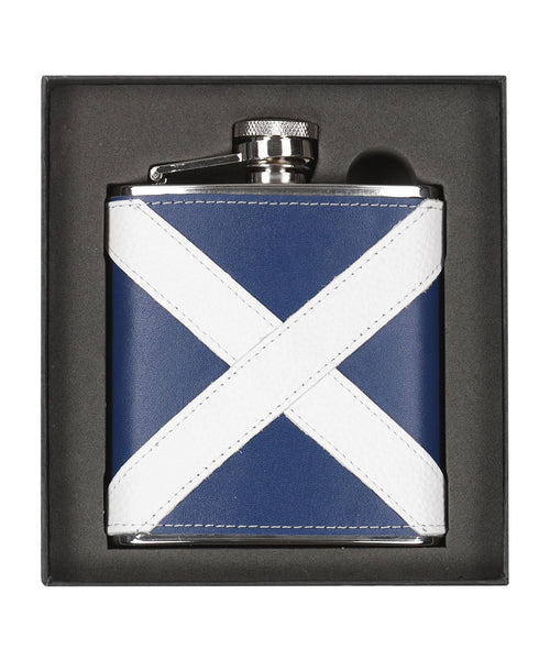 Leather Flask Flag 6oz | Scottish Flag