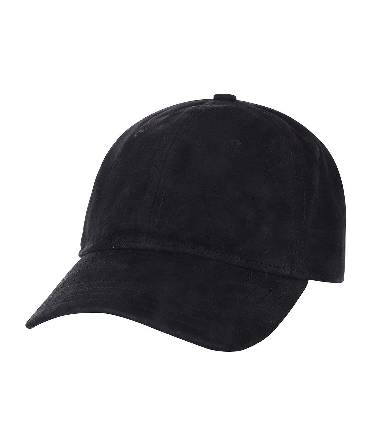 Baseballkappe aus Ziegenveloursleder | Marineblau