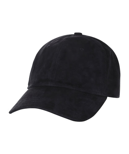 Baseballkappe aus Ziegenveloursleder | Marineblau