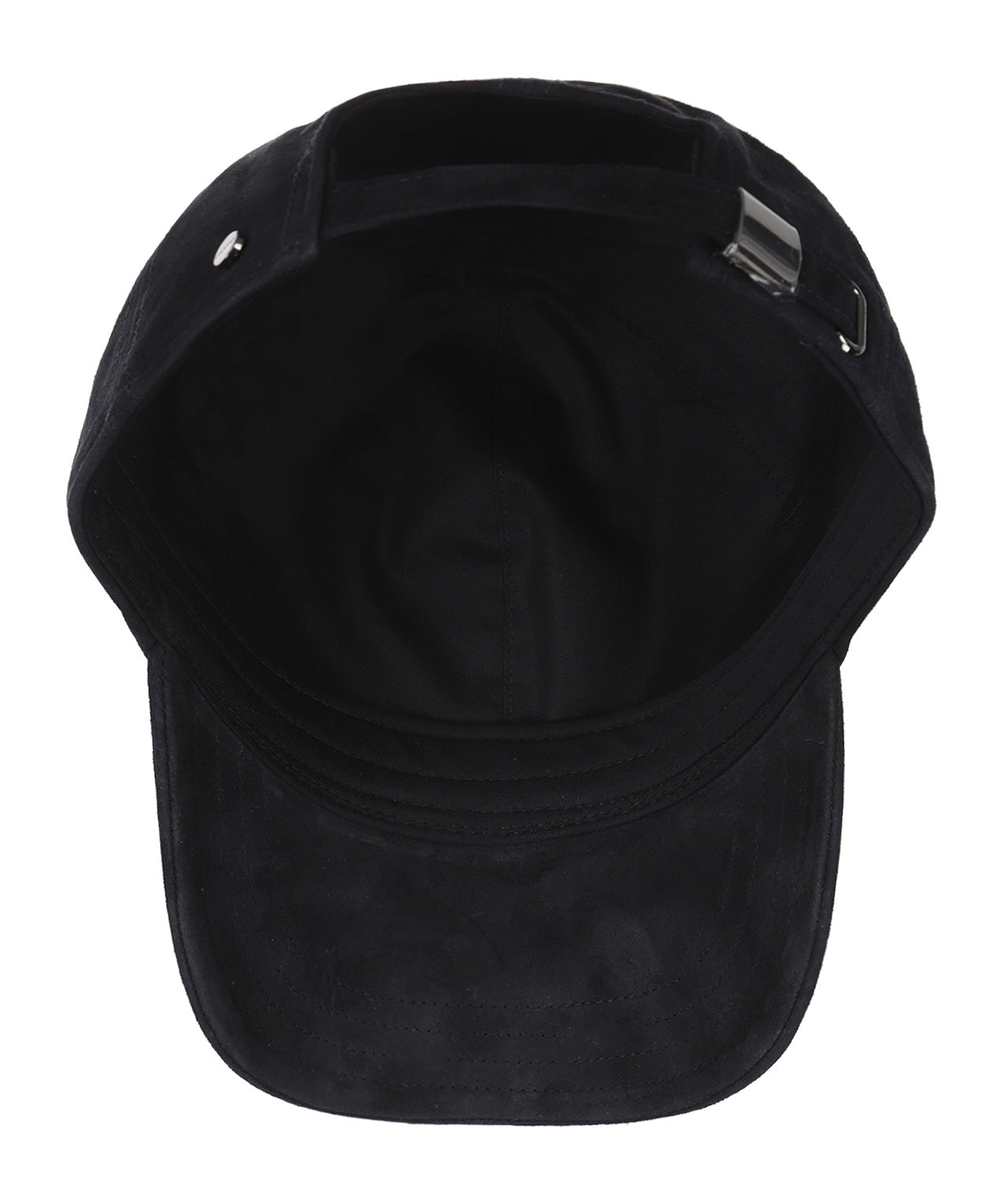 Baseballkappe aus Ziegenveloursleder | Marineblau