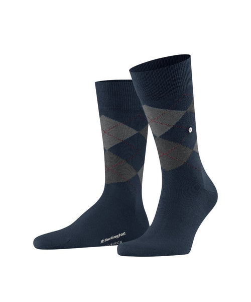 Burlington Edinburgh Heren Sokken | Blauw