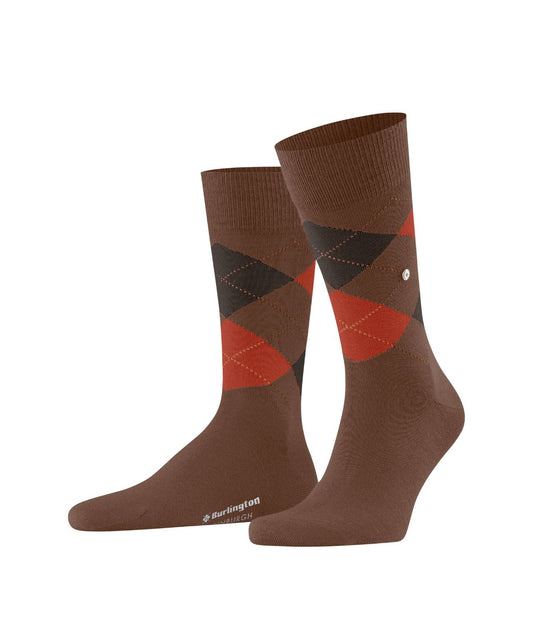Edinburgh Sok | Brown/Red diamond check