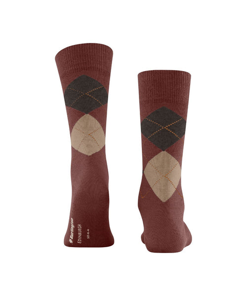 Burlington Edinburgh Heren Sokken | Rood