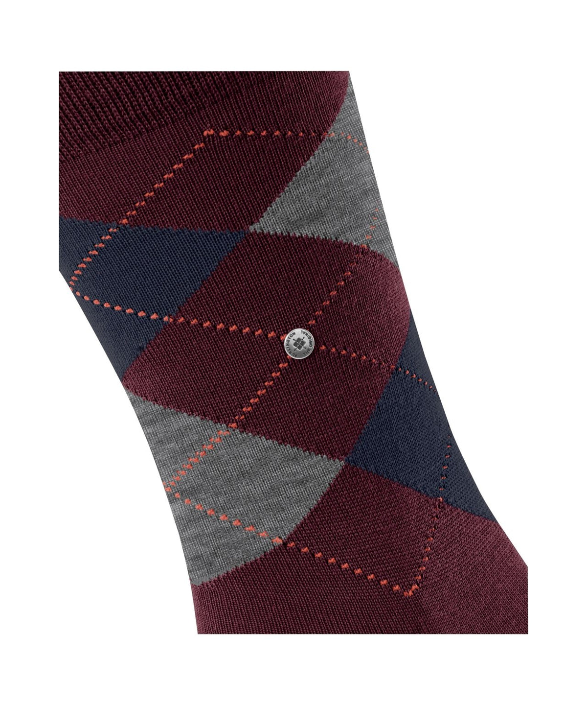 Edinburgh Sok | Burgundy/Navy/Grey diamond check