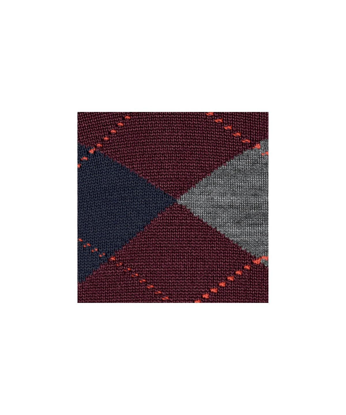 Edinburgh Sok | Burgundy/Navy/Grey diamond check