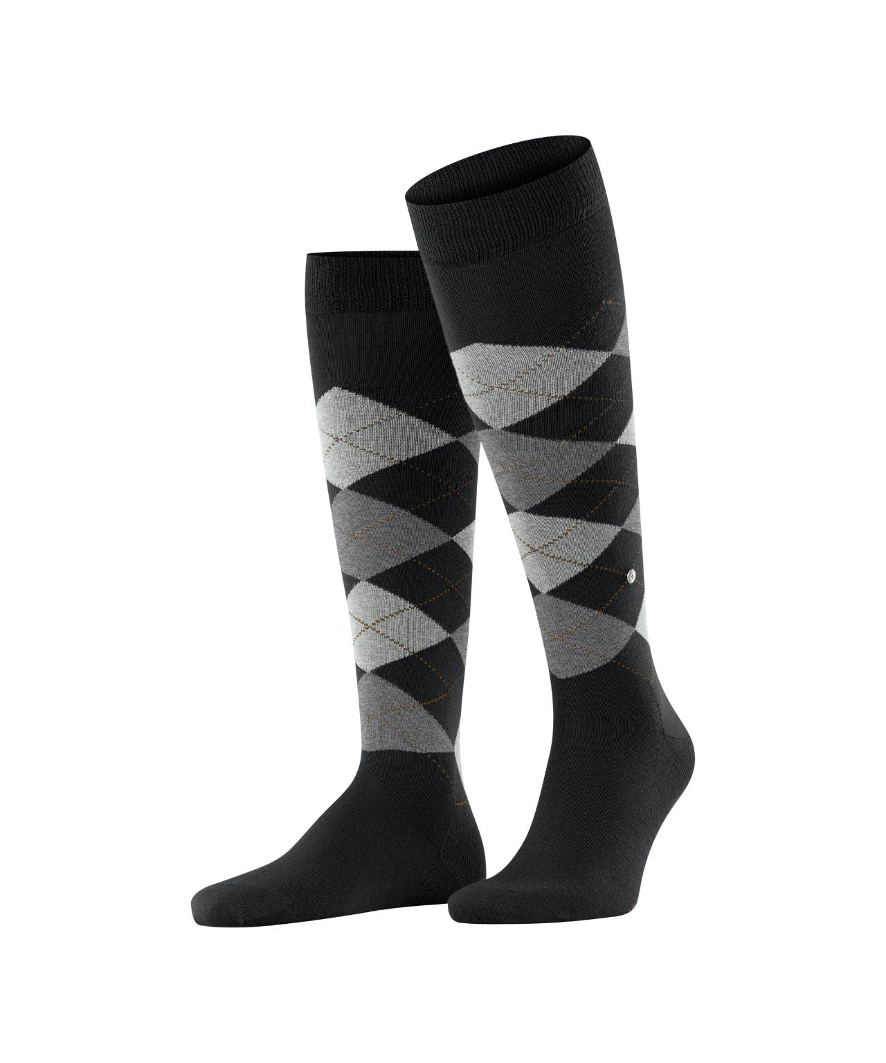 Edinburgh Heren knielang | Black/Grey diamond check