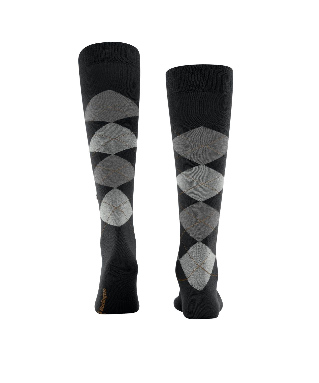 Edinburgh Heren knielang | Black/Grey diamond check