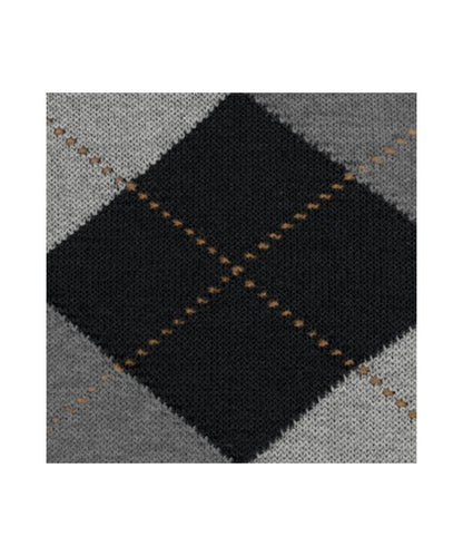 Edinburgh Heren knielang | Black/Grey diamond check